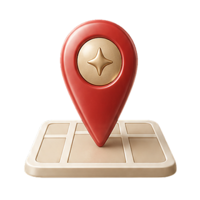 Map pin marking an analysis center