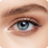 Close-up of an eye and its iris color